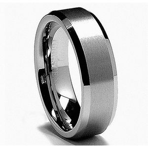 Queenwish Jewelry 8mm White Tungsten Carbide Ring Mens Wedding Band His/Her Bru High Polish Wedding Band Promise For Him And Her Couples