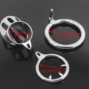 Dragon Cock Lock Stainless Steel Lockable Penis Cage Penis Cock Ring Sleeve Male Chastity Device Cage Belt Cockring Sex Toys For Men MKC016