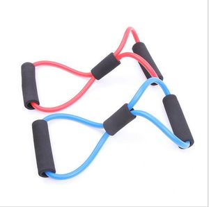 Yoga Exercise Resistance Training Bands Tube Workout Exercise för Yoga 8 Typ Latex Circle Loops Body Building Fitness Utrustning