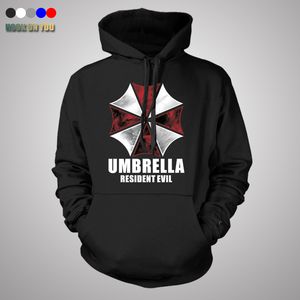 Wholesale- Resident Evil hoodie Cosplay Costume Hooded Jacket Coat Fashion Umbrella Corporation LOGO Unisex Hoodies Sweatshirt Biohazard