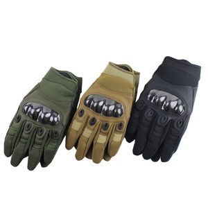 Utomhus Sport Motocycle Cykelhandskar Paintball Airsoft Shooting Hunting Tactical Full Finger Handskar No08-062