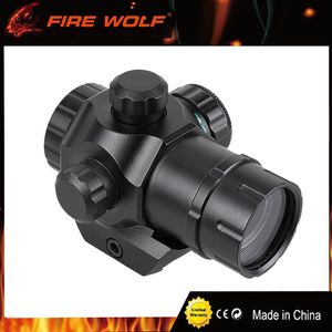 FIRE WOLF Tactical Mini 1x22 Red & Green Dot pistol Sight Scope Airsoft Riflescope Hunting Scope for 20mm Rail