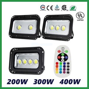 DHL Free AC85-265V 200W 300W 400W LED Floodlight Outdoor RGB LED Flood light lamp waterproof LED Tunnel light lamp street lapms