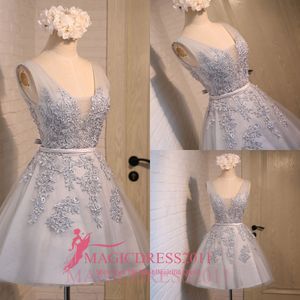 Little Silver Party Dresses 2019 A-Line Sheer Straps Prom Homecoming Dress Appliques Short Mini Vintage Hepburn Gowns Cocktail Night Club