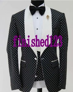 Noivo Smoking Padrinhos Um Botão Xale Lapela Melhor Homem Terno de Casamento dos homens Blazer Ternos Custom Made (Jacket + Pants + Vest + Tie) K121