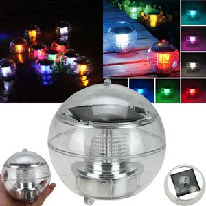 Solar Power Waterproof Floating LED Lamp Light 7 Colors Changing Floating Globe Swimming Pool Bathtub Lawn Balcony Christmas Xmas Party
