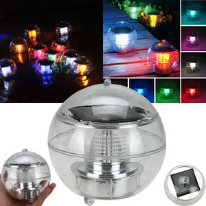 Lampada a LED galleggiante impermeabile a energia solare Luce 7 colori che cambiano Globo galleggiante Piscina Vasca da bagno Prato Balcone Festa di Natale di Natale