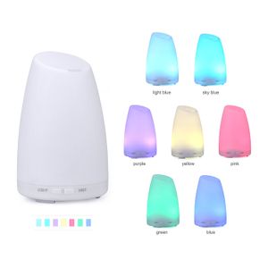 Luzes de mudança de LED 100ml Aroma Ultrassônico Difusor de Óleo Essencial Difusor Cool Humidificador com 7 Cores Água Auto Shut-Off para Home