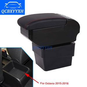 Cover per Skoda Octavia Box bracciolo Central Store Content Box Storage Case Interior Car-styling Decoration Aaccessory 2015-2018