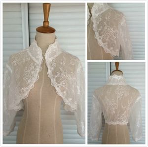 High Quality Wedding Bridal Wraps Jackets With Illusion 3/4 Long Sleeves Cheap Custom Wedding Bolero Wraps Free Shipping