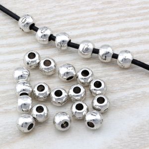 MIC Antique silver Zinc Alloy Bali Style Round Spacer Bead x6mm DIY Jewelry D18