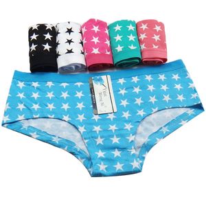 Women Underpants Plus Size Cotton Sexy Soft Women Underwear Cute Stars Printed Shorts Girl Ladies Intimates Female Panty Briefs mixed