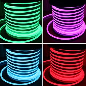 AC110 AC220V SMD2835 LED Neon Flex Strip Light 5.5W 6W LED Neon Rope Light 90LEDS 120LEDS LED Neon Light Christmas Decoration 50m