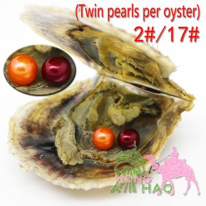 Best love wish gift round akoya pearl in oyster 6-7 mm with vacuum wrapped female exquisite pearl jewelry