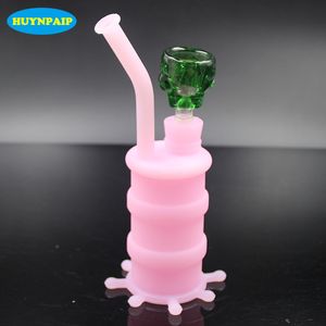 Boccaglio per Bong in silicone a forma portatile Coperchio in gomma con punta a goccia Tappo in silicone per fumare pipa ad acqua in vetro Bong