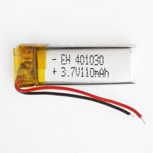 Partihandel 3.7V 110MAH Lithium Polymer Lipo Rechargeable Batteri Li Ion Celler för MP3 Bluetooth Recorder Headphone Headset Pen 401030