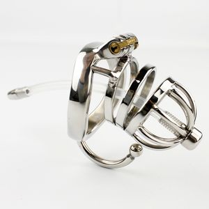 New Stainless Steel Male Chastity Belt With arc-shaped Cock Ring Testicular Separated Hook Sex Toys For Men Chastity Device