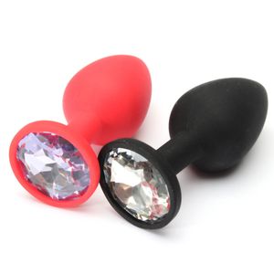 Unisex Butt Plug Анальная вставка силиконовая кристаллическая стимуляция массажер для взрослых секс -игрушка