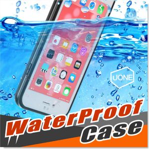 För iPhone 6 6s plus Vattentäta Fodraler Shock Bevis Case Cover 360 Allround skyddande fullt förseglat damm och snöbevis