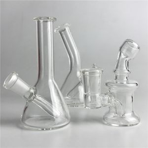 10mm 14 mm kvinnlig mini glas bong handrör glas återvinnare hård bägare bongs vatten rör tjocka glas trubbiga oljeriggar för resor rökning