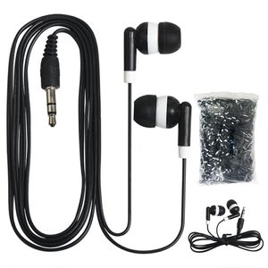 Hot Cheapest disposable earphones headphone headset for bus or train or plane one time use Low Cost Earbuds For School,Hotel,Gyms,500pcs/lot
