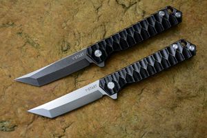 Y-Start Tanto Hunting Knife 440C 블레이드 세라믹 티타늄 TC4 핸들 접이식 야외 캠핑 포켓 나이프 EDC 도구
