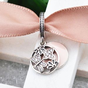 EDELL Springtime Kolye Charm 925 Ayar Gümüş Yusufçuk Kelebek Dangle Avrupa Boncuk Fit Pandora Bilezikler Kolye 2026