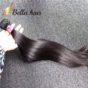 Natural Color Mongolian Hair Weft 3 wiązki jedwabiste proste rozszerzenia włosów popularne