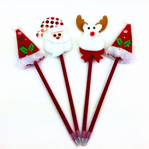 New plush Santa Claus ball-point pen light pen Christmas gifts for children Christmas products wholesale speed sell tong