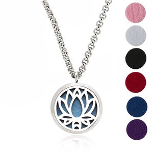 Silver Smycken Tree of Life Aromjewelry Atherapy Essential Oils Rostfritt Stål Hängsmycke Parfym Diffuser Locket Halsband