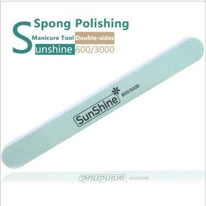 Wholesale- 600/3000 Sunshine Nail Polish Sponge Buffer Soft Nail Art Files for Polishing Fingernails Pedicure Equipment Unit Manicure Set