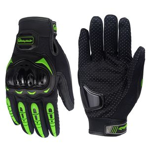 Pro Racing Motorcycle Gloves - Premium Leather, Touchscreen, Breathable, for Men and Women - Perfect for Motocross, Cycling, Touring (Black, 2024)