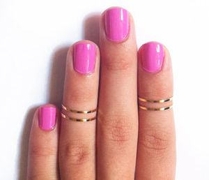 2017 Moda donna Midi Anelli Urban GoldSilver stack Plain Cute Sopra Knuckle Nail Ring For Girl Regalo di Natale Gioielli