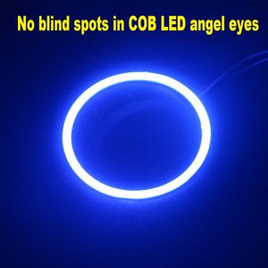 Blaue Ringscheinwerfer großhandel-2X HID Blue COB LED für Angel Eyes Halo Ring Scheinwerfer Nebel Gehäuse Lampe v v Für Tagfahrlicht DRL Lampen