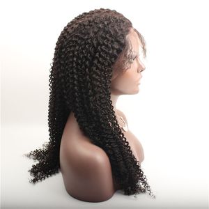 Zniżka!! 22-calowe pełne koronki malutkie afro perwersyjne kręcone peruki ludzkie włosy pełne koronki peruki dla czarnych kobiet z włosami dla dzieci
