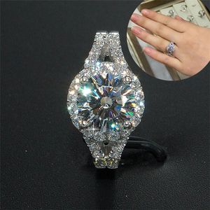 venda por atacado moda luxo 10kt branco ouro enchido elipse almofada-corte zircon pedras preciosas anéis de casamento jóias para mulheres