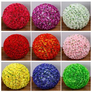 50 cm Rekwizyty weselne Kissing Balls Sztuczne Kwiat Ball Ornament Zakupy Centra Centralne Otwarty Dekoracja Darmowa dostawa