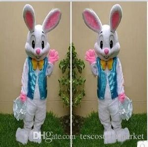 2017 Professional Easter Bunny Mascot Costume Bugs Rabbit Hare Adult Fancy Dress Cartoon Suit Factory Direct, GRATIS frakt