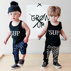 Ins Boys Clothing Set Summer Letters Vest + Pants 2pcs Set per bambini Bambini Outfit Abbigliamento Abiti 13213