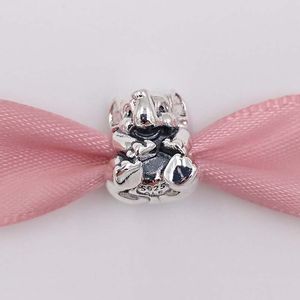 Andy Jewel authentischer Glückselefant-Charm aus 925er-Sterlingsilber, passend für europäische Pandora-Schmuckarmbänder und Halsketten 791902. Tier