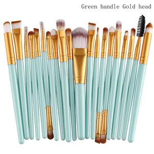 Drop Ship 22 Färger Kosmetiska Makeup Brushes Set Pulver Foundation Eyeshadow Eyeliner Lip Brush Tool Märke Make Up Borstar 20 st set borste