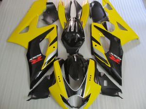 Injektionsgjutning Fairings för Suzuki GSXR1000 2005 2006 Gul svart motorcykel Fairing Kit GSXR1000 05 06 OT60