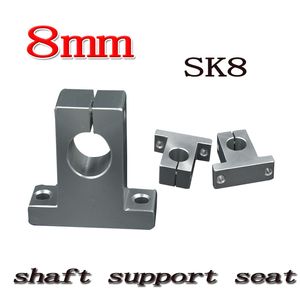 도매 - 12pcs / lot SK8 SH8A 8mm 선형 샤프트 지원 8mm 선형 레일 샤프트 지원 CNC 부품 3D 프린터 샤프트 지원 좌석