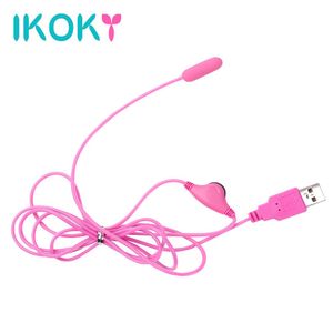 Ikoky usb mini bullet vibrator masturbator vuxen sm produkt bröstvårtor sexleksaker för män kvinnor vibrerande ägg klitoris stimulator Q170718