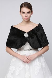 (Okładki Faux Fur Zima Wrap Bridal Ukradł wzruszenie Ramiczne Tanie Ślub Wieczór Prom Party Szal w magazynie 17012