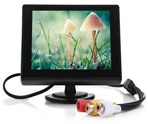 4,3 tum TFT LCD -parkeringsbil Bakre vy Monitor Baksida Backup Monitor 2 Videoingång för omvänd kamera DVD -högupplösta