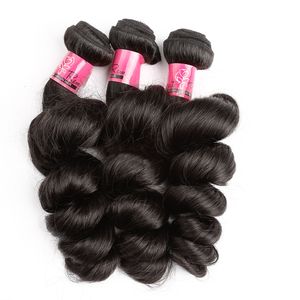 Migliori offerte di pacchetti di capelli vergini brasiliani di colore naturale Bella Onda sciolta Tessuto di capelli umani per rendere Pruik GreatRemy Hair Fashion for Women
