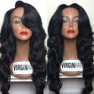 Lace Front Human Hair Wigs Wavy 150% Density Peruvian Virgin Hair With Baby Hairs Natural Hairline Unprocessed Glueless