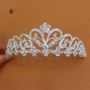 Nowy przylot luksus różny typy ślubne Tiaras Diamond Cryatal Empire Crown Bridal Pałąk do biżuterii Bride Party Dostęp 2146