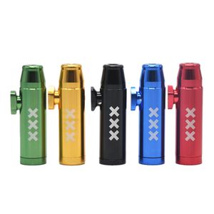 Wholesale Smoking Metal Tip Bullet Snuff Rocket Snorter Sniffer Mix Color 55 MM High Pipe Cleaners Wood Cigarette